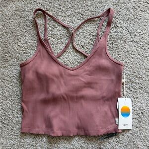 Vuori Marsala Rib Crop tank
